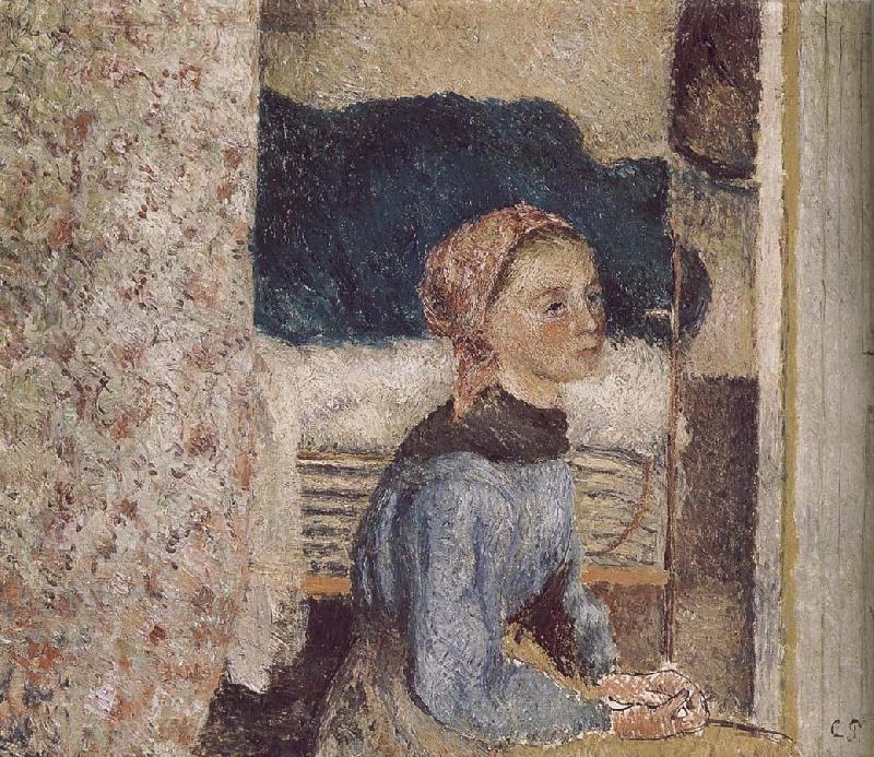 Camille Pissarro farm girl Germany oil painting art